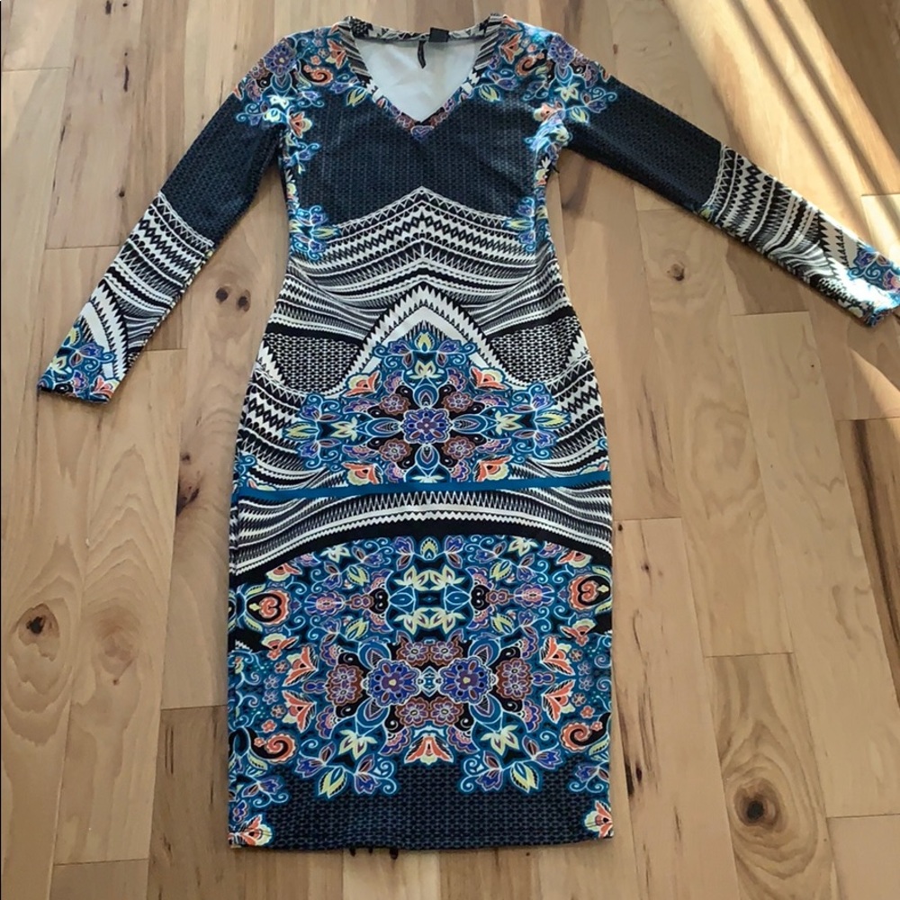 Form fitting midi dress